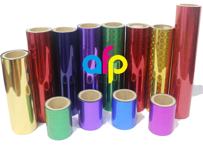 Glossy / Matte Opaque Laser Holographic Film For Paper Bag Metallic Colors