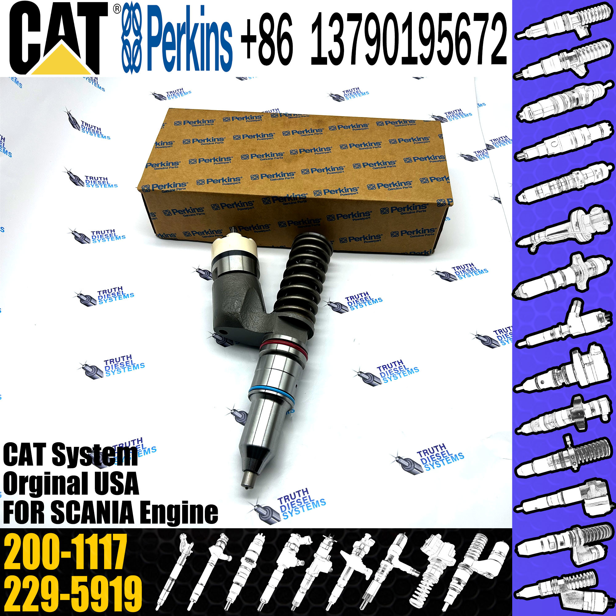 Engine Fuel Injector 229-5919 200-1117 10R-7229 10R-3264 for CAT C15 engines