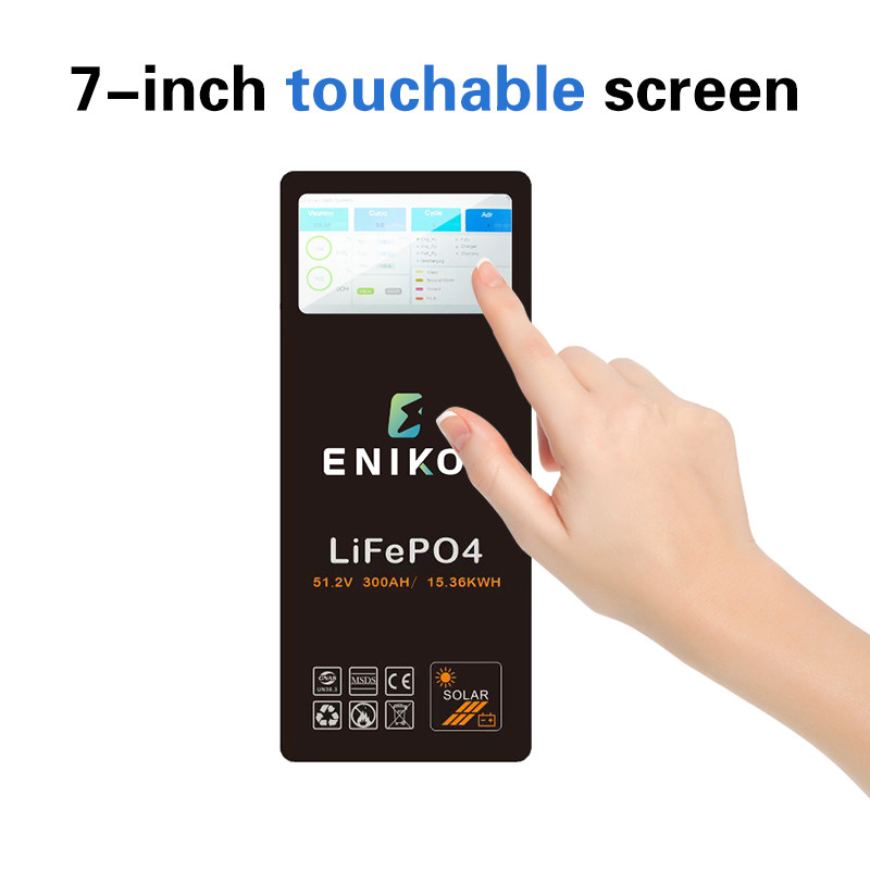 51.2V Home Battery System Touchable Screen 48V Solar Battery Charging Power Wall
