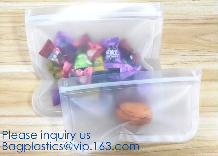 Kitchen Reusable Storage Silicone Food Fresh Bag with free hand baggy rack,preservation food fresh vacuum storage bag wa