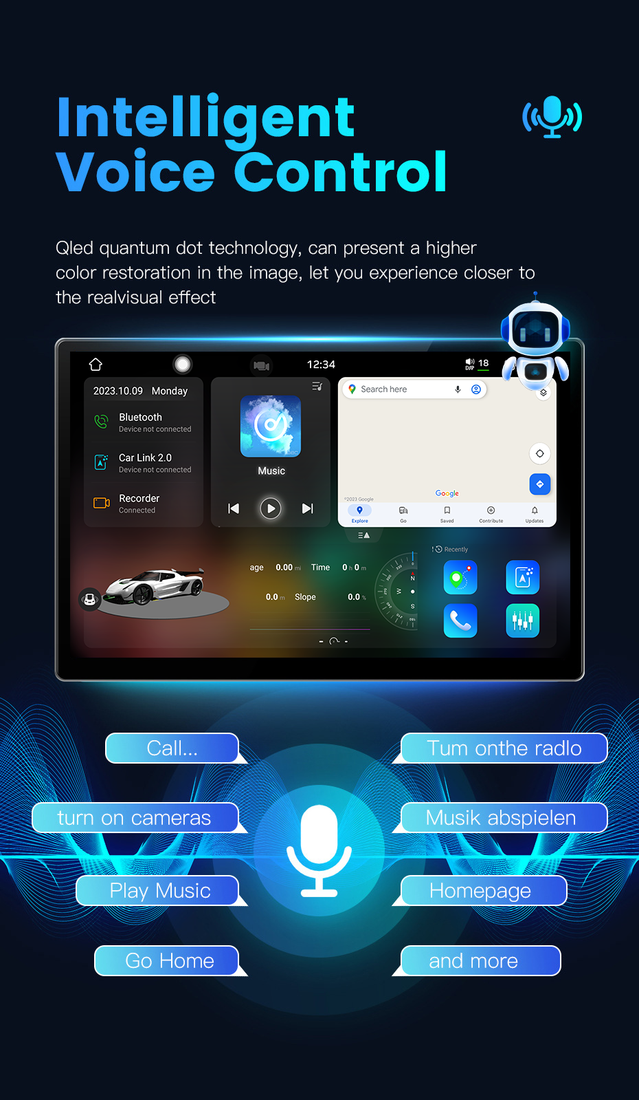 11.5 Inch Capacitive Touch Screen Car Stereo with CarPlay and User-Friendly Interface