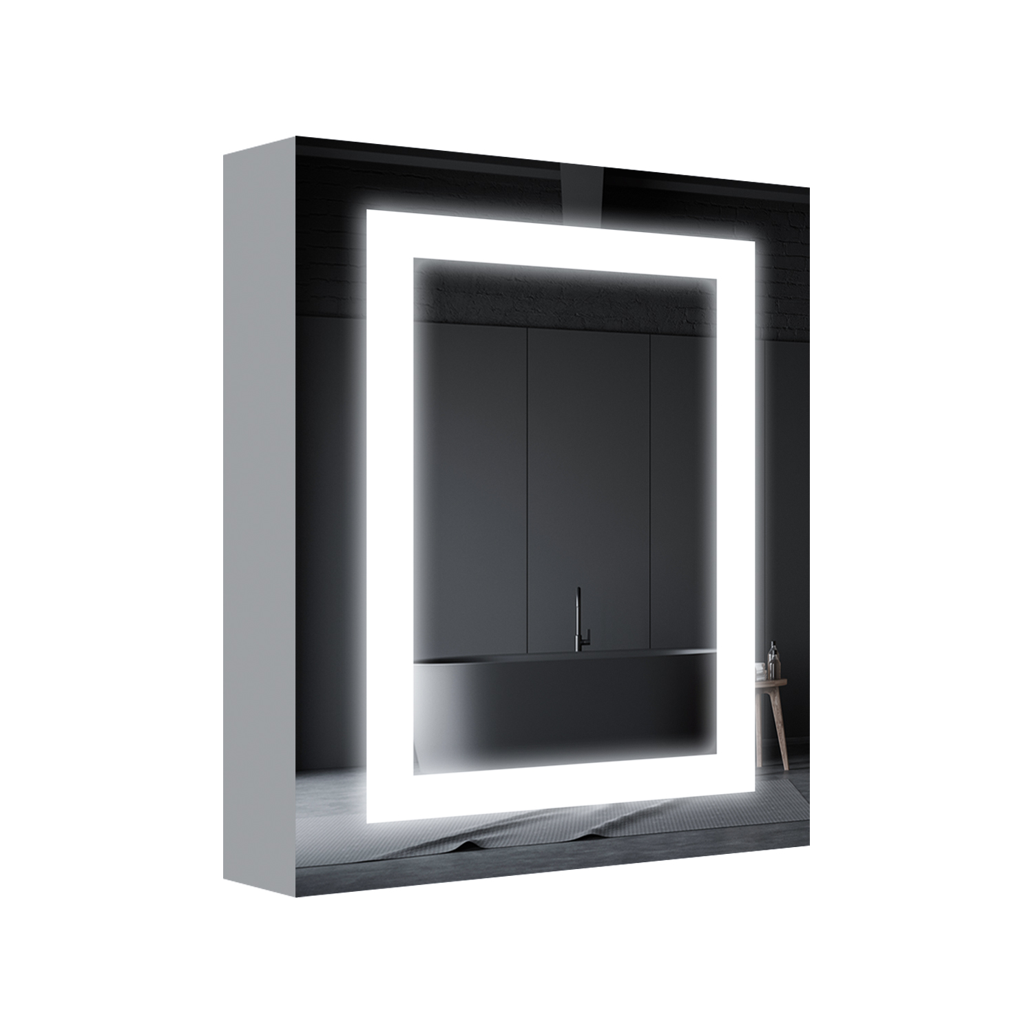 Plug Type 1.1meter Hardwire Mirrored Cabinets with Cabinet Storage and LED Light
