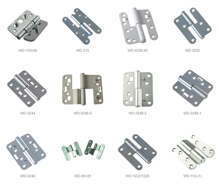 Zinc Powder Coated Gate Hinges Black Alloy Steel Lightweight Nice Looking
