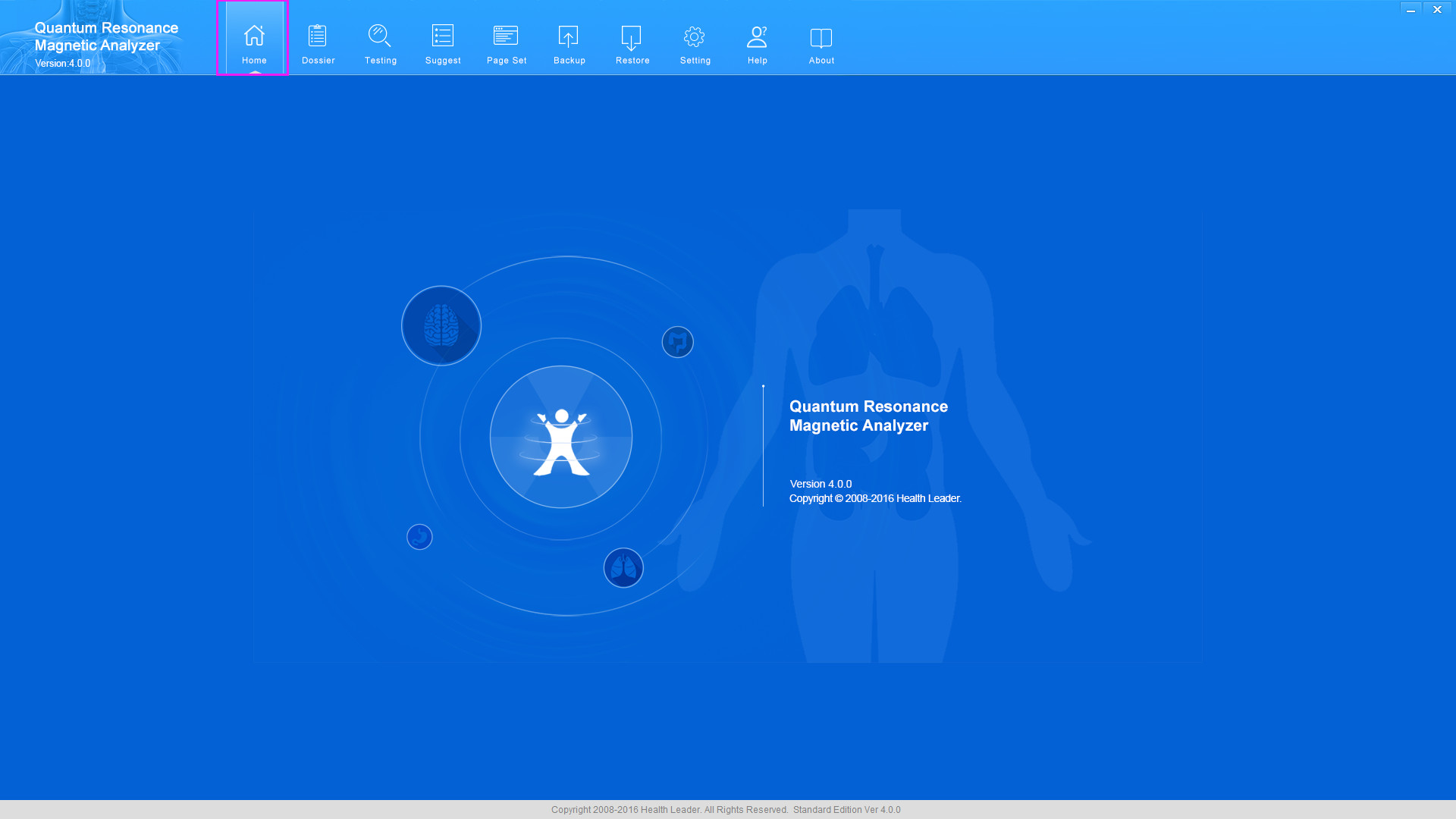 Portable Large Quantum Biofeedback Health Analyzer Machine with USB , Multi Language
