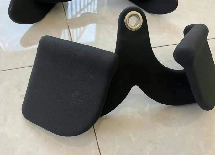 35mm diameter Black Rubber Coated Gym Grip Handles Pulling Exercises