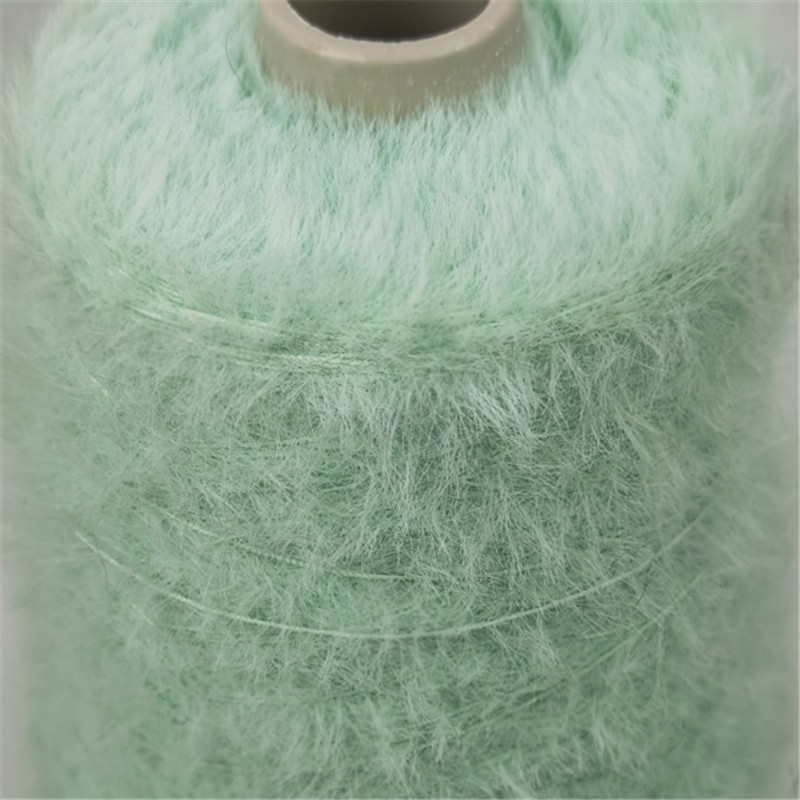 Stock lot yarn dyed 1/13NM 100% nylon fluffy imitated mink yarn