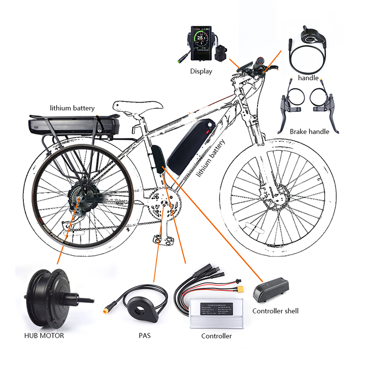 48V-72V Electric Bicycle Motor conversation kit 20/24/26/27.5/700C/28/29 inch rear wheel motor 3kw for bicycle