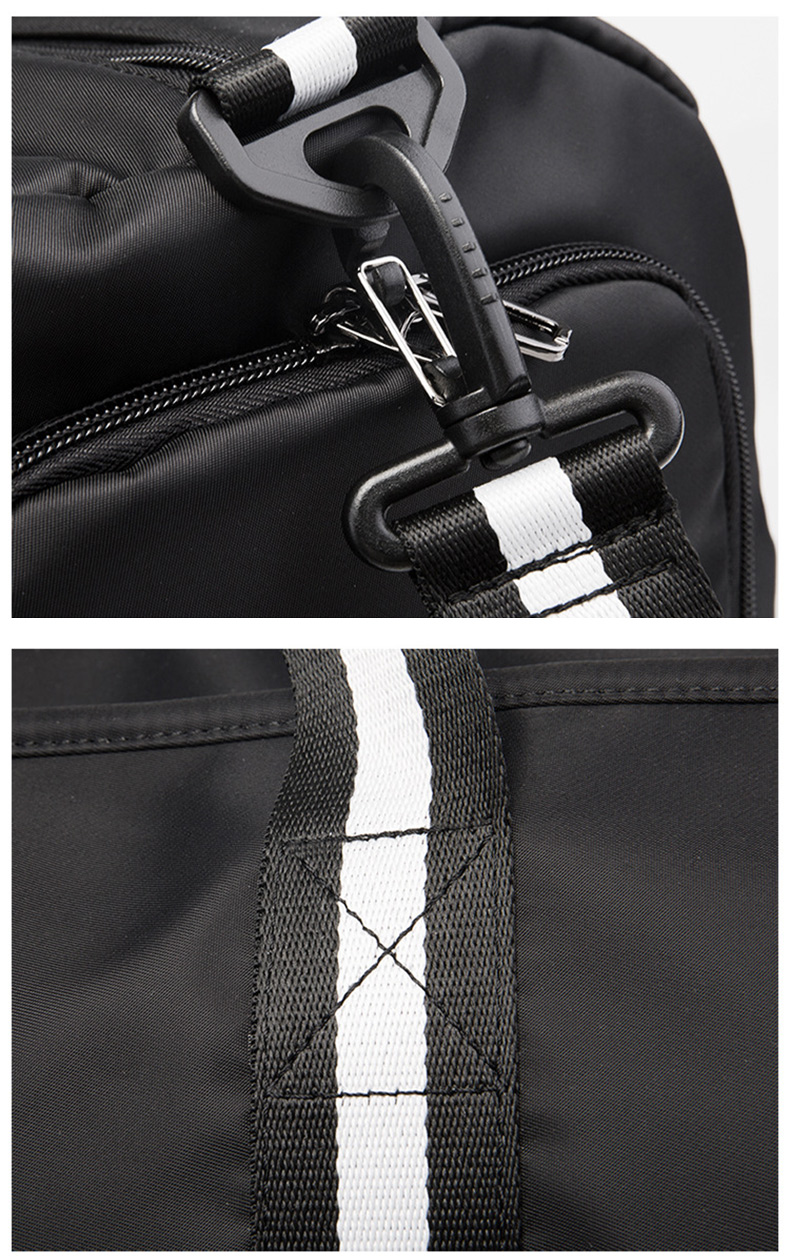 29L Sports Gym Bag Oxford Waterproof Travel Bags With Shoe Pocket