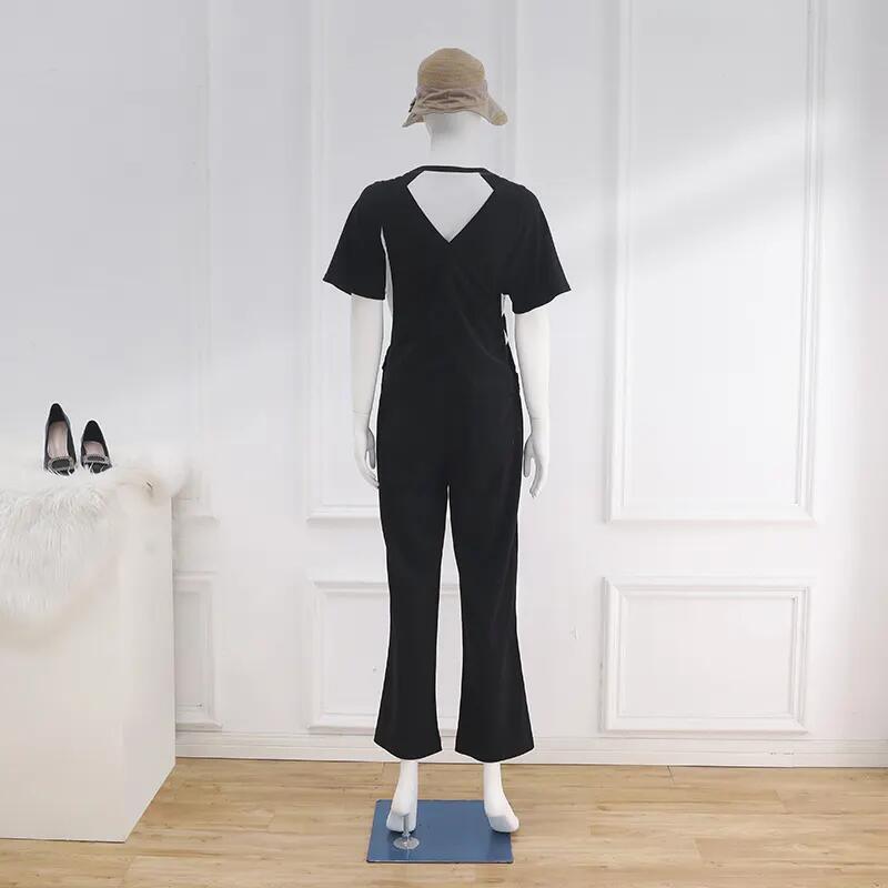 2023 Fashionable High Quality Fabrics Sling Ring Buckle Wide-Legged Pants Women′s Clothing Jumpsuit