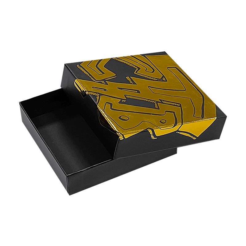 Embossing Rigid Small Jewelry Packaging Boxes Square Sliding Out Jewelry Boxes
