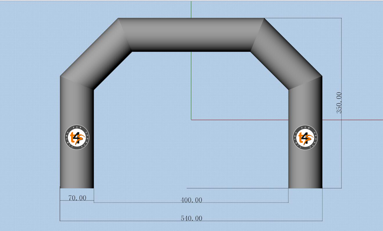 Tianyili factory wholesale price customize logo size 5m inflatable arch