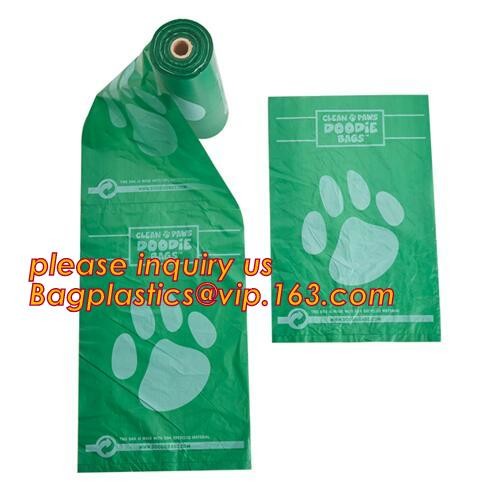 High Quality Eco-friendly Degradable Fashion With Printing Doggy Pet Dog Waste Poop Bags, Eco friendly pet dog waste poo