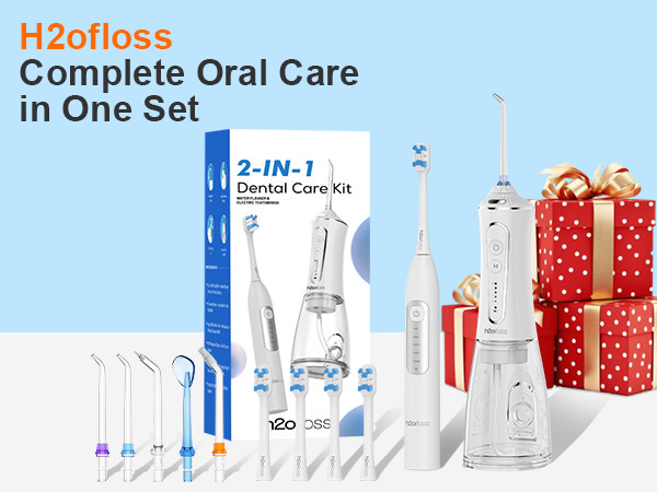 Oral Care Dual Water Dental Floss Picks Smart Sonic Rechargeable Vibration Floss Portable Teeth Cleaner Electric Dental Flosser