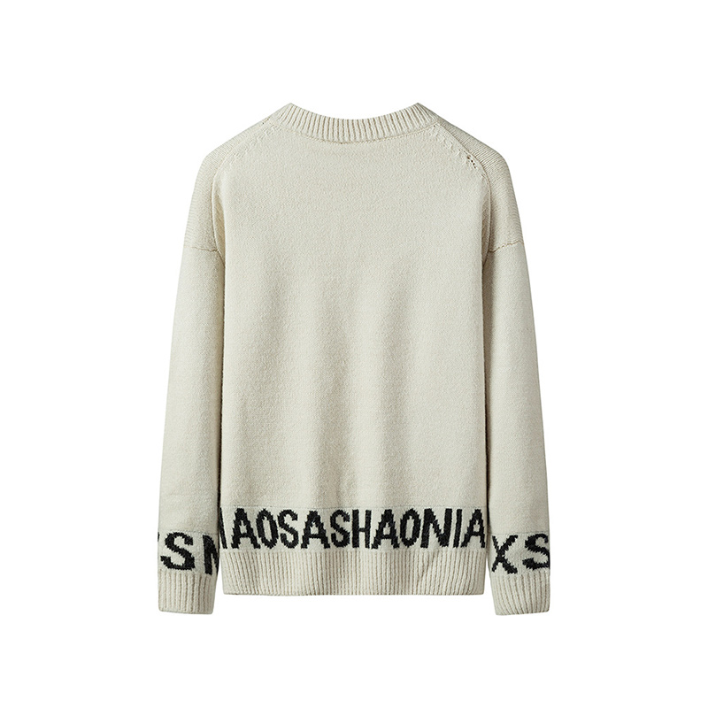 S-4XL Mens Casual Pullover Sweater Autumn Winter Sweater Multicolor Customized