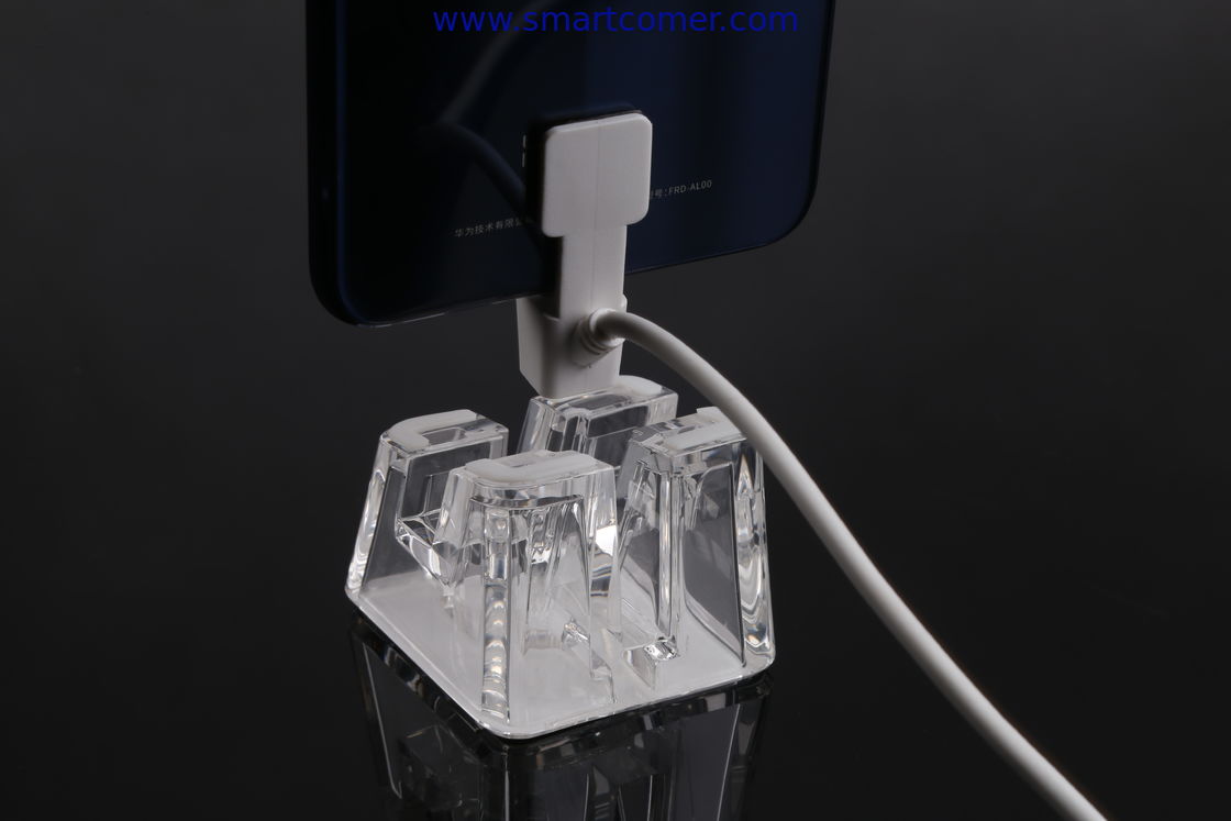 COMER anti-theft devices for mobile phone holders with charging cable and alarm sensor devices