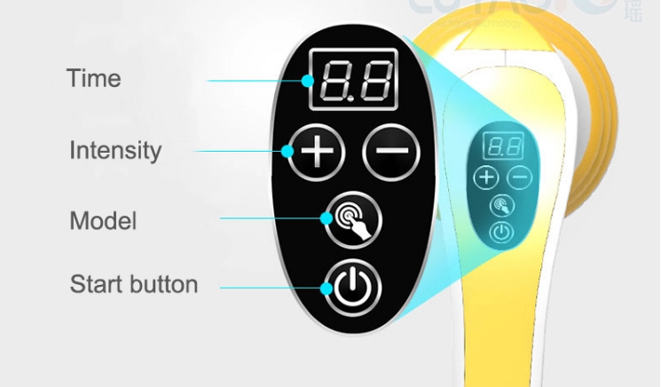 Wireless Handheld Slimming Anti Cellulite Electric Massager 8.4V Charger