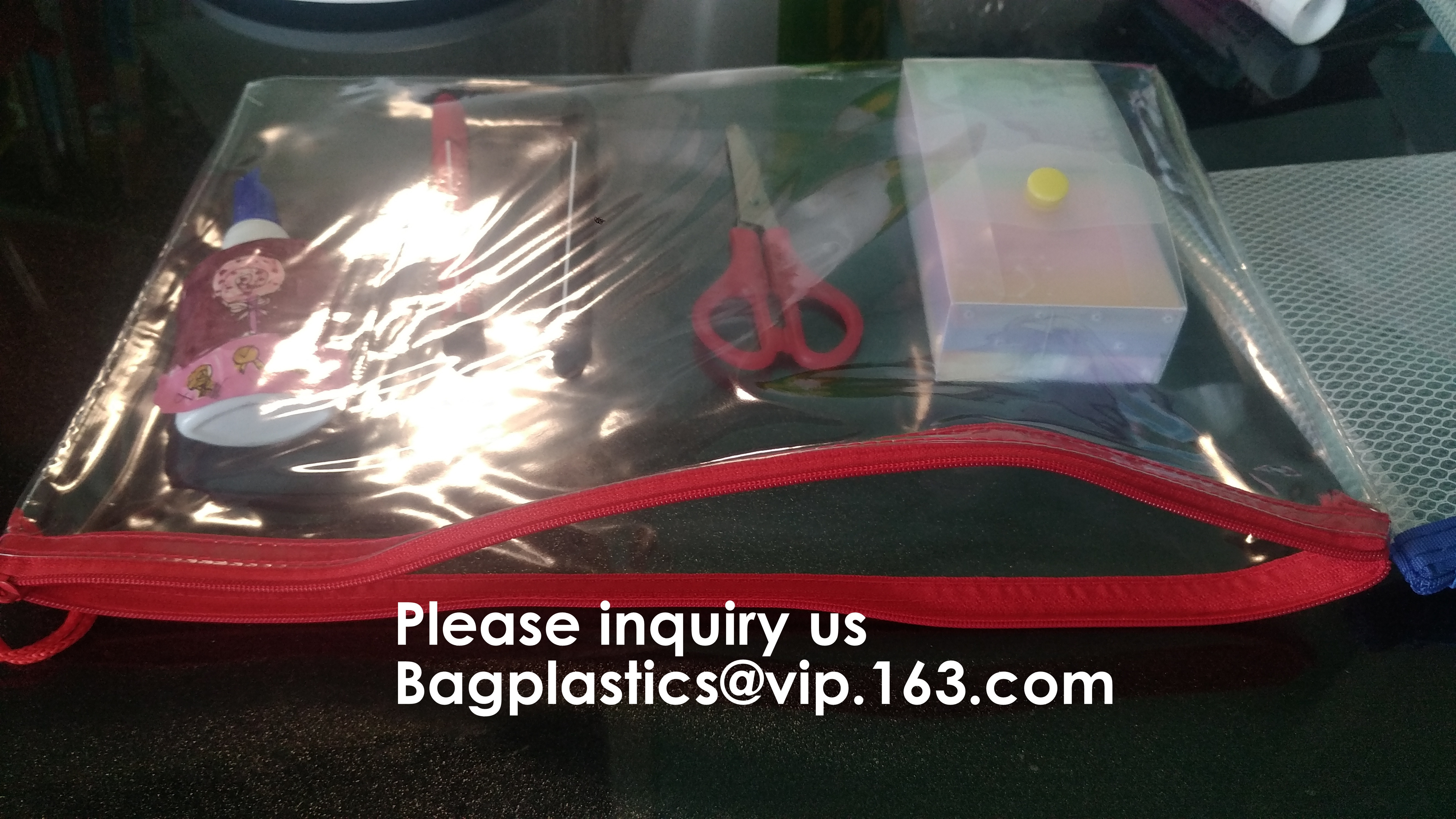 Resealable Clear Reclosable Stand Up Pouches Plastic Seal Zip Lock Bags Poly Bag,gridding document zip bag with metal ho