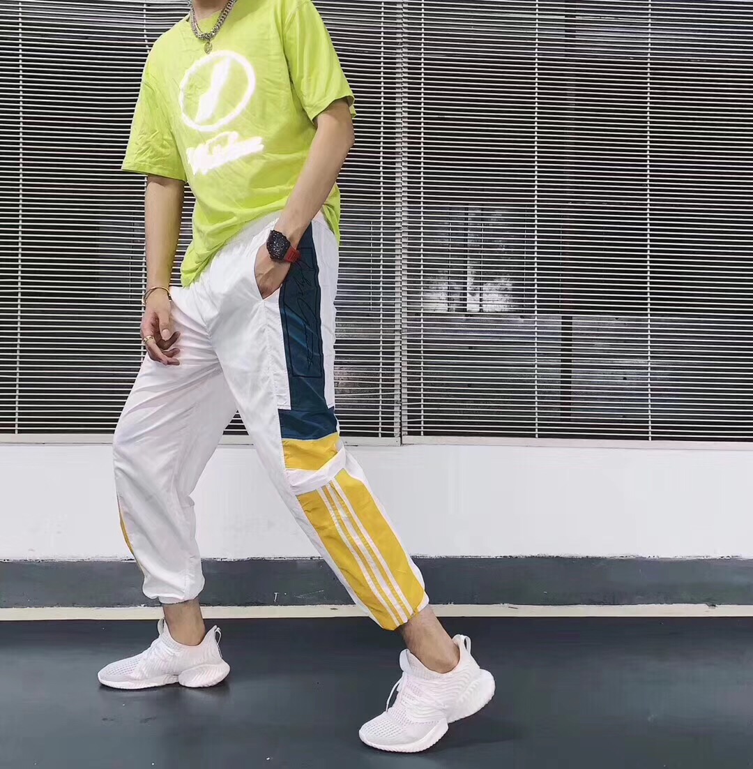 Outdoor Polyester Mens Leisure Pants Sport Trousers Elasticated Waist Breathable