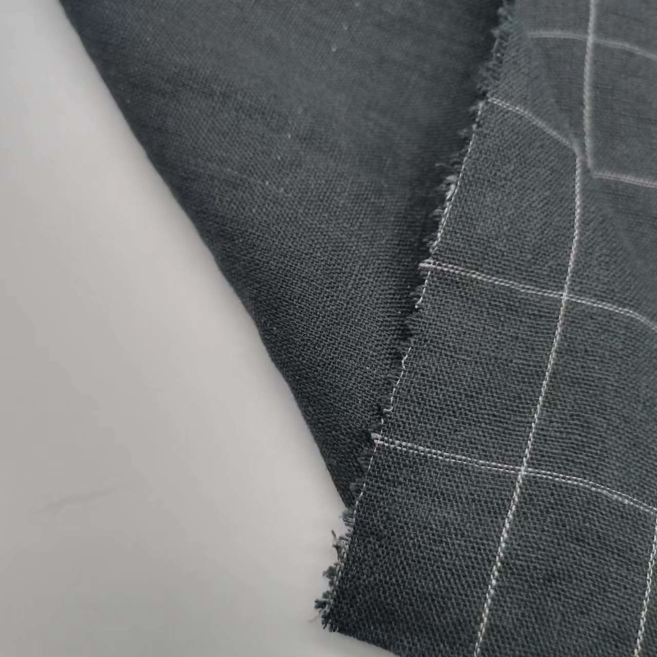 97 Linen 3 Cotton Blended Fabric Antibacterial Breathable Ripstop 21Sx21S