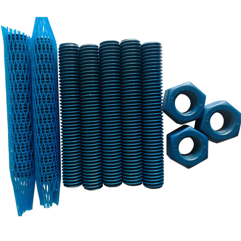 M4-M100 PTTF Thread Rods Xylan Coated Stud Bolts And Nuts