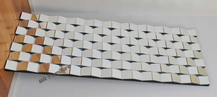 3D Mirror Brick Tiles , 70 * 120cm Size Contemporary Beveled Mirror Tiles