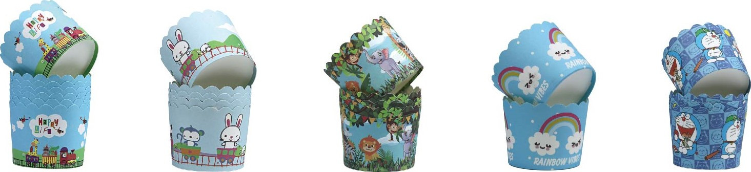 Wholesale mini party baking muffin cupcake disposable custom printed paper cake cups paper muffin liners