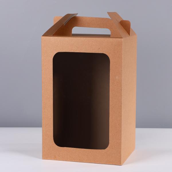 White Black Brown Corrugated Display Boxes Clear Windowed Gift Box