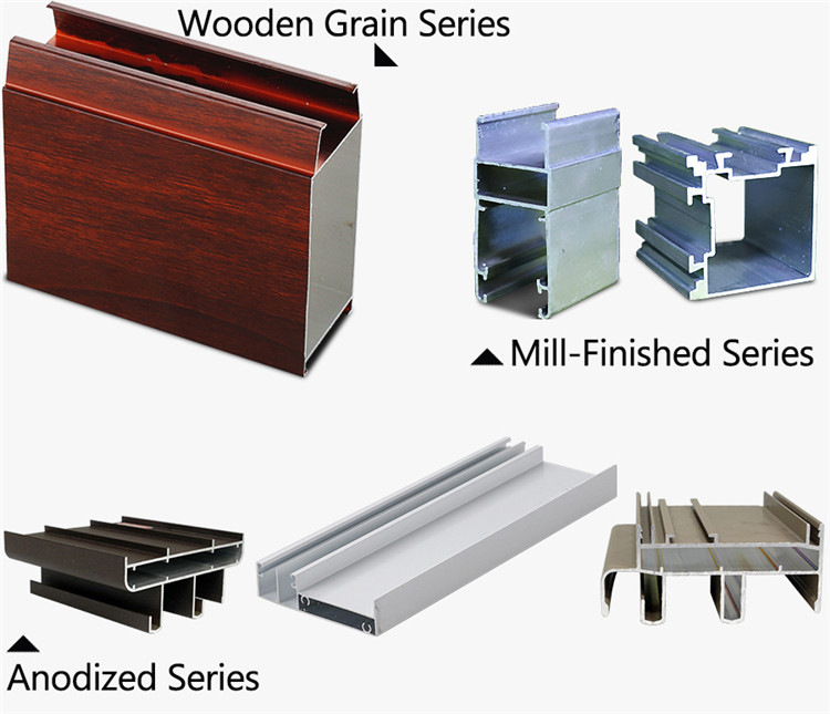 Modern Design Powder Coating Window and Door Aluminum Extrusion Profiles for Algeria