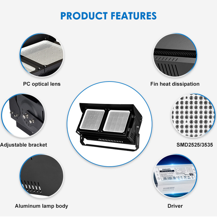 1000W Arena Exterior Led Floodlights Waterproof Outdoor SMD2525
