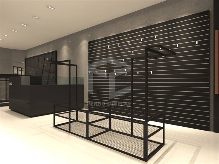 Clothing Displays Racks Cloth Hanger Stand For Showroom Melamine Board ODM