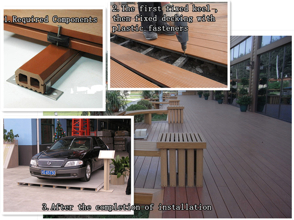 Made Durable PVC Composite Decking for Outdoor Garden or Balcony Decoration