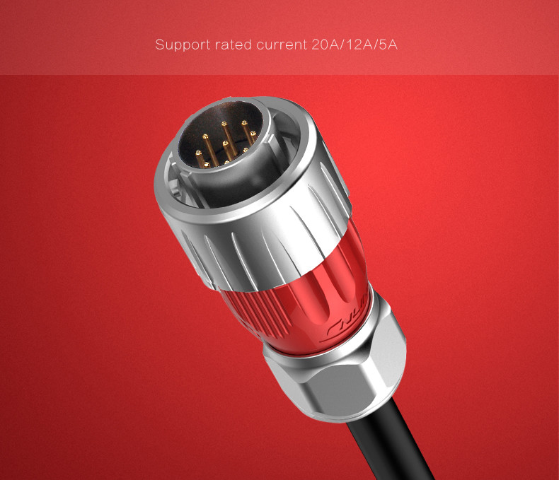 Solid Quality 9 pin Circular Connector with TUV/UL/CCC Certification DC Jack Connector Cable for Signal Equipment