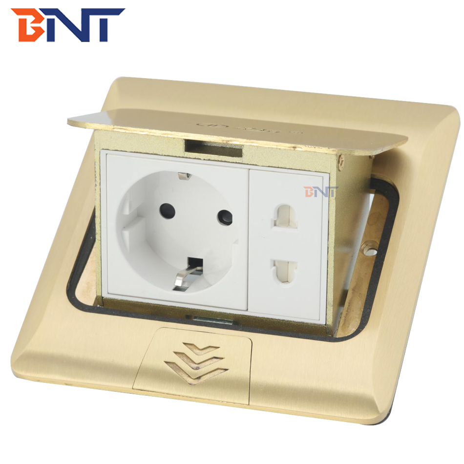 Copper panel german power pop up electrical floor socket