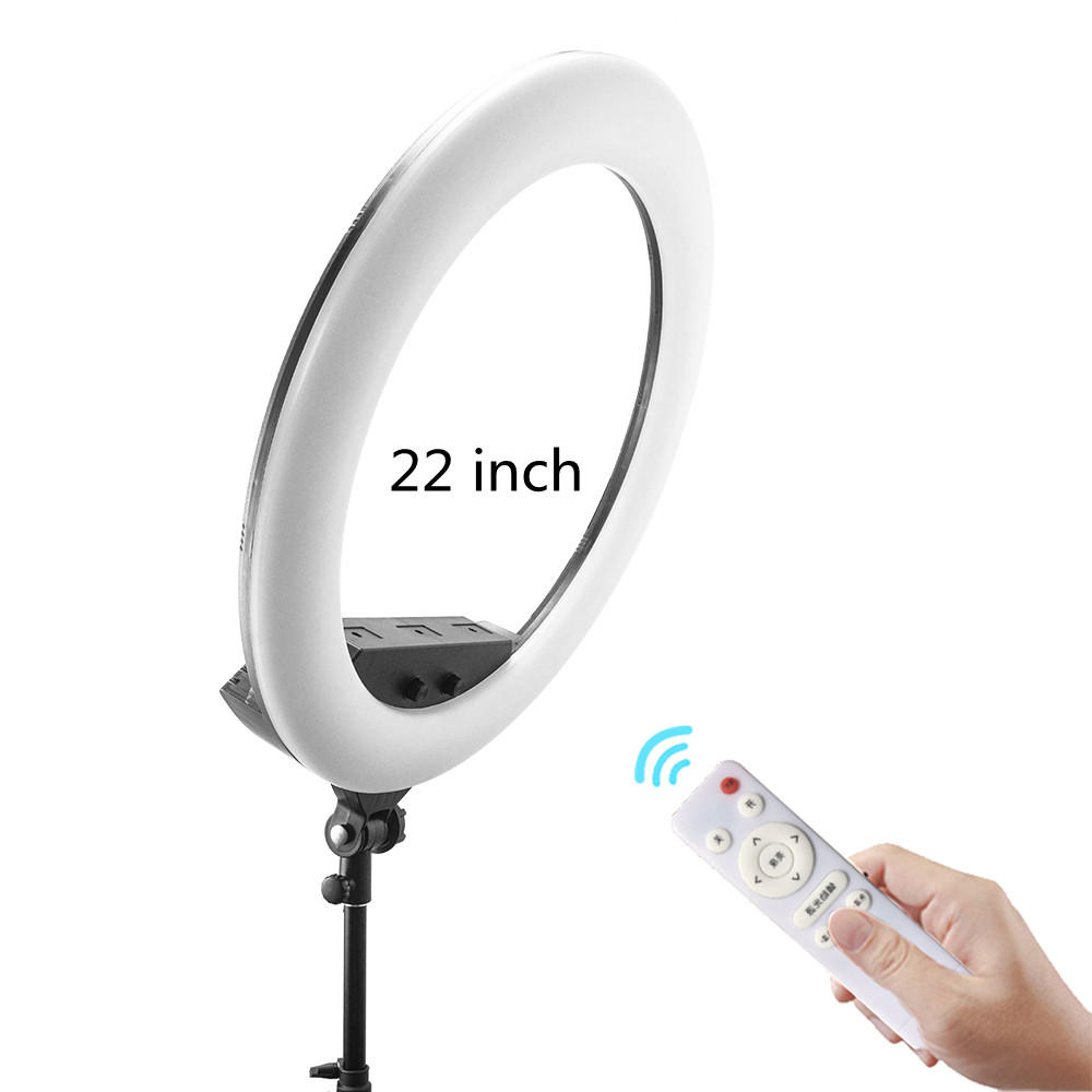 100w 22 Inches Ring Light With Remote Controller 3200k-5500k Battery Support