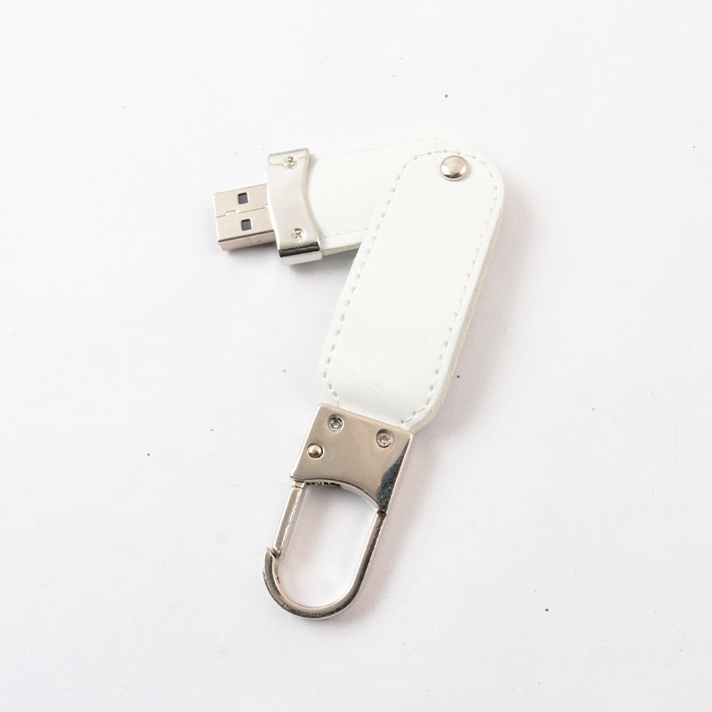 Embossing Logo PU Leather USB Flash Drive 2.0 102x25x10mm 8GB