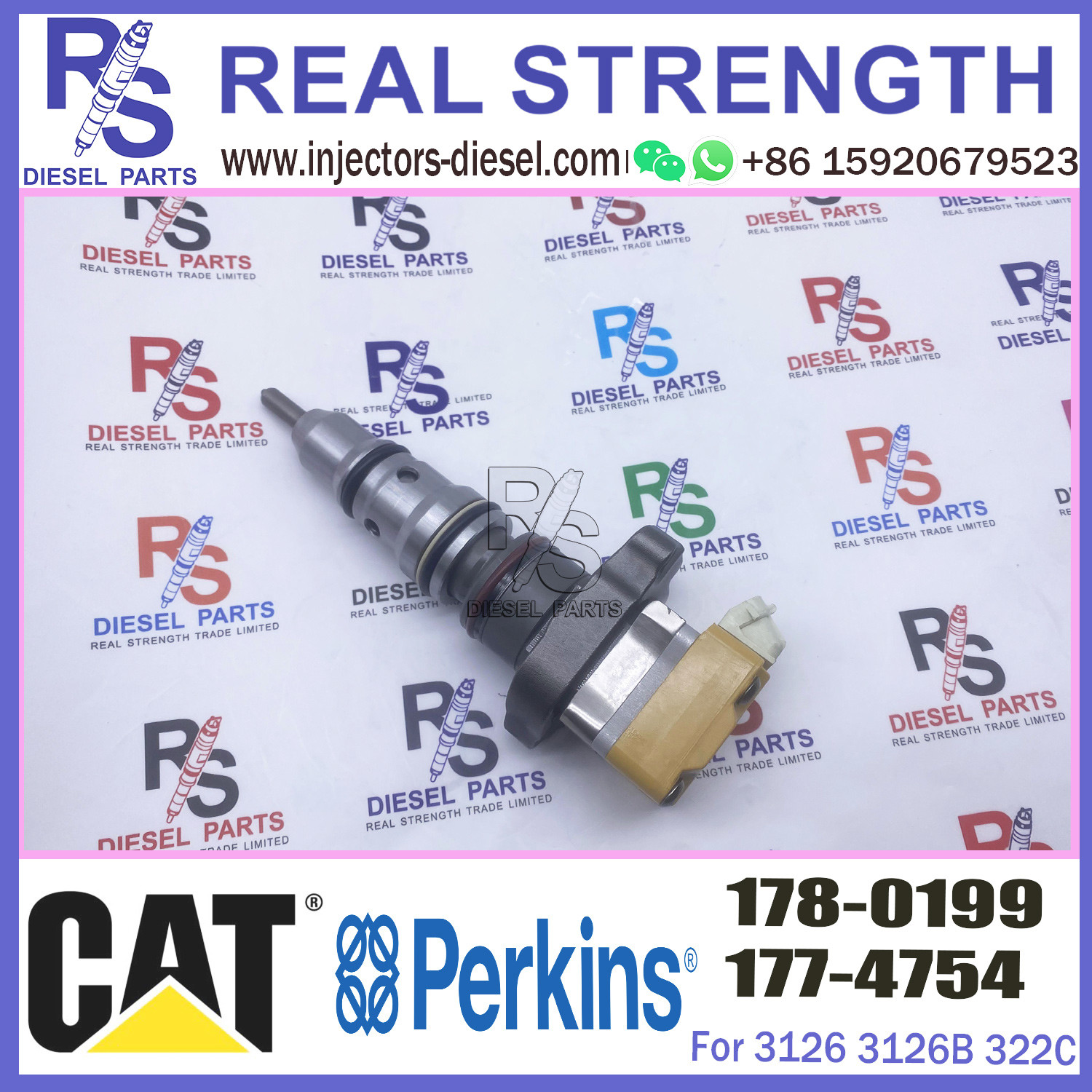 Excavator Spare Parts Engine 3126 3126B Diesel Fuel Injector 1780199 178-0199Popular