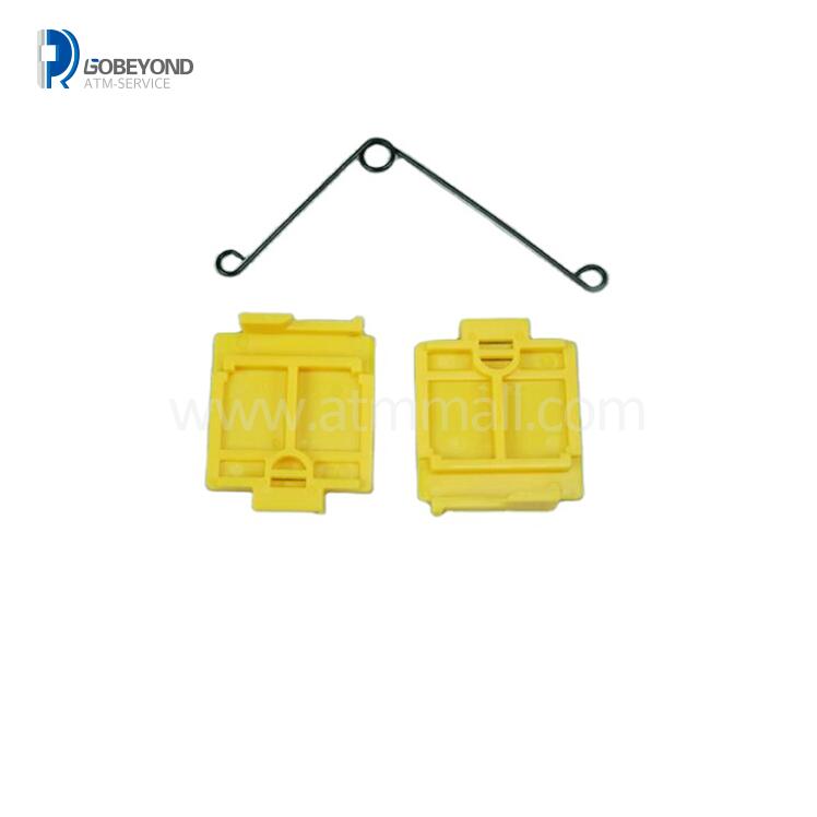 Yellow 4450592521 NCR ATM Cassettes Door Shutter Right With Spring