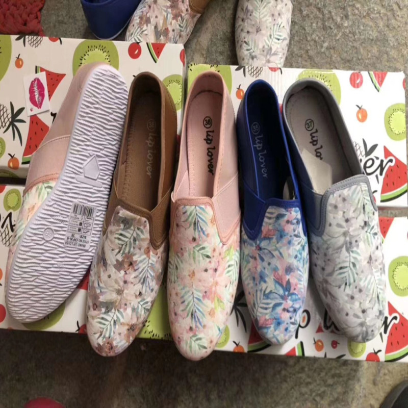 Ladies 2style Shoes Casual And Fashion Printed Pattern Multicolor Size 35to40 navy color