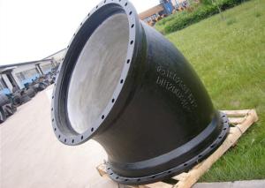 Buy cheap DN40 TO DN2600 Ductile iron fittings Double flange 45 angle elbow product