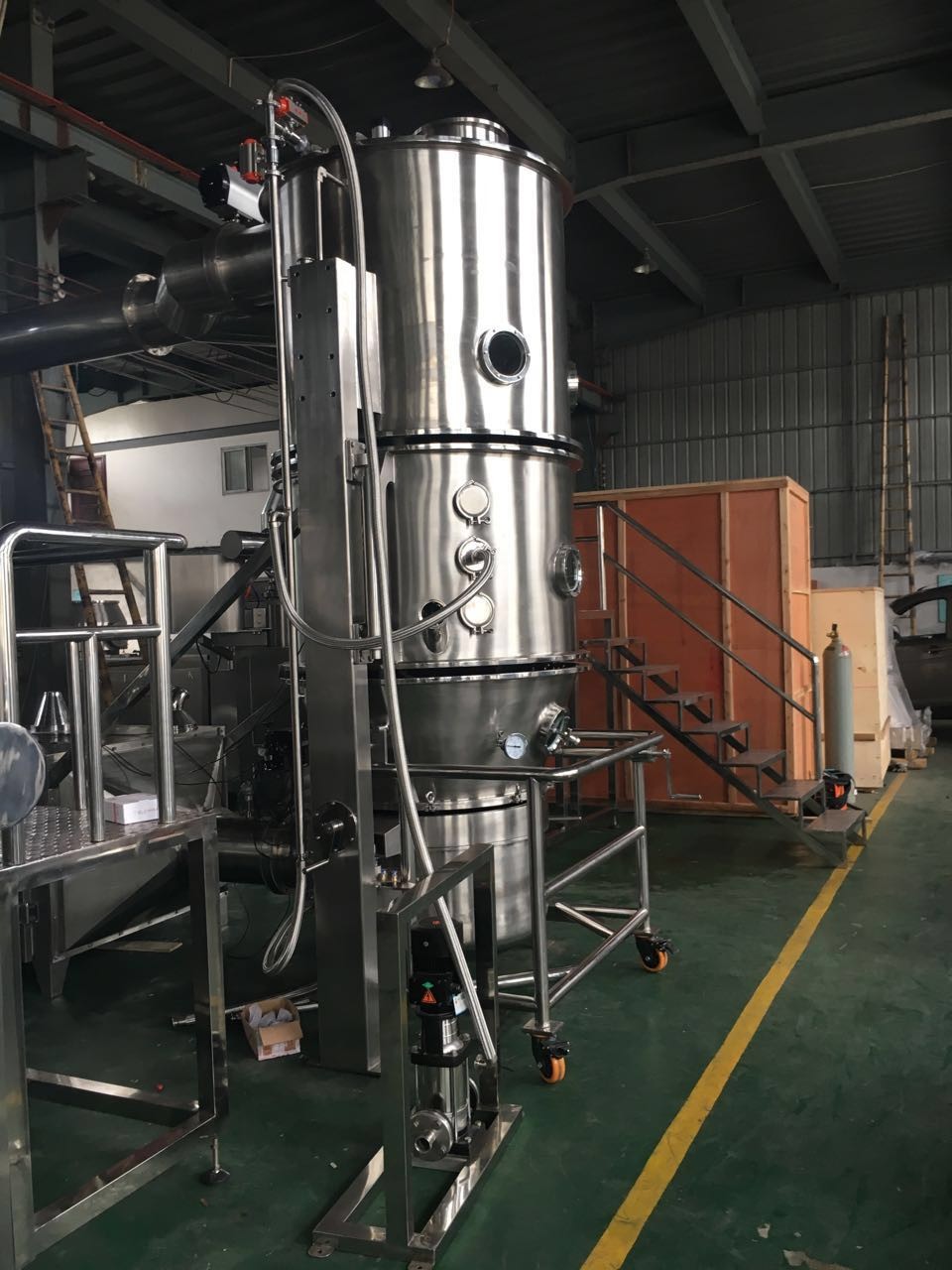 Vertical Pharmaceutical Granulating Fluid Bed Drier CE Certificate FG Series
