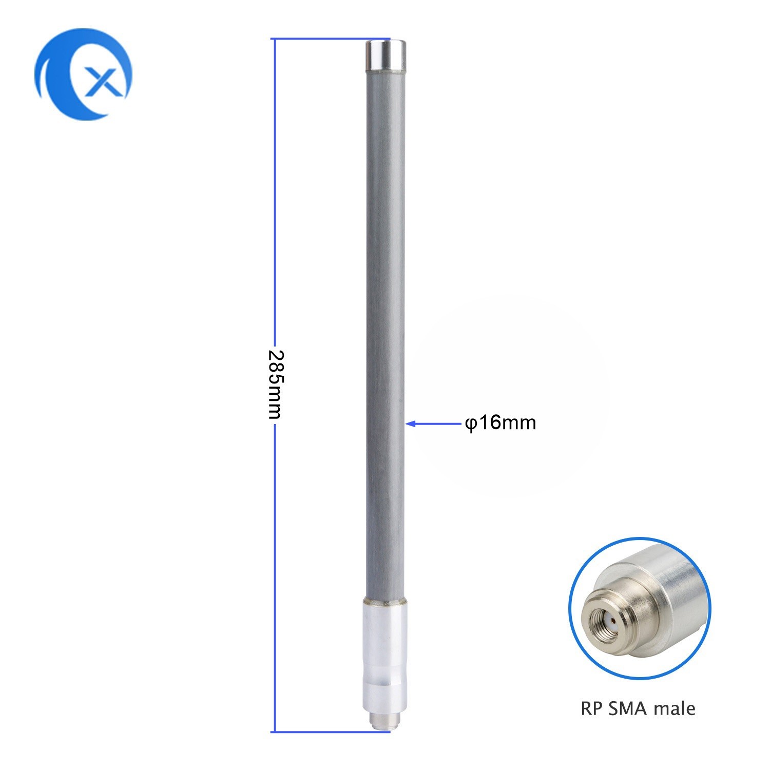 Waterproof RP SMA Connector High Gain Ultra Wideband Fiberglass Antenna