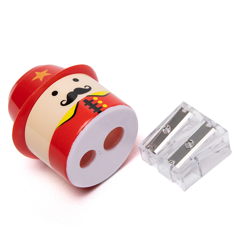 Child Safe Beard Man Cartoon Pencil Sharpener Anti Swallow