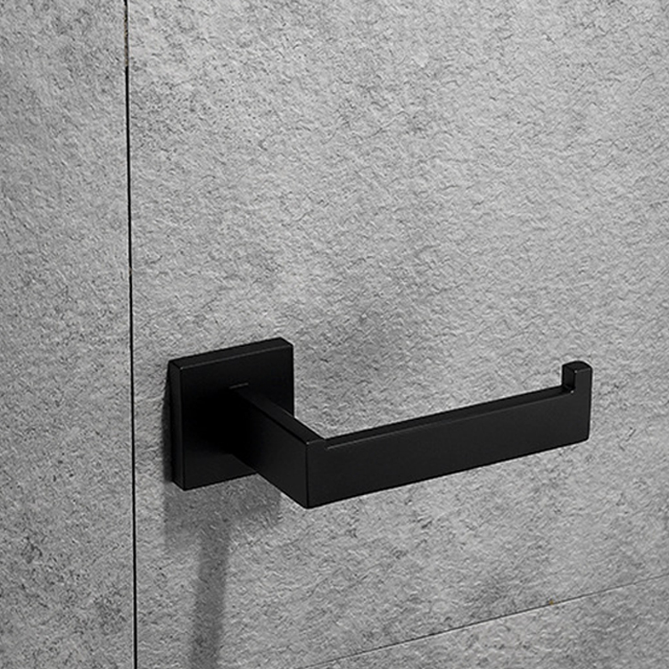 Matte Black Toilet Rolling Paper Holder Wall Mounted 160.5 X 55 X 75 Mm