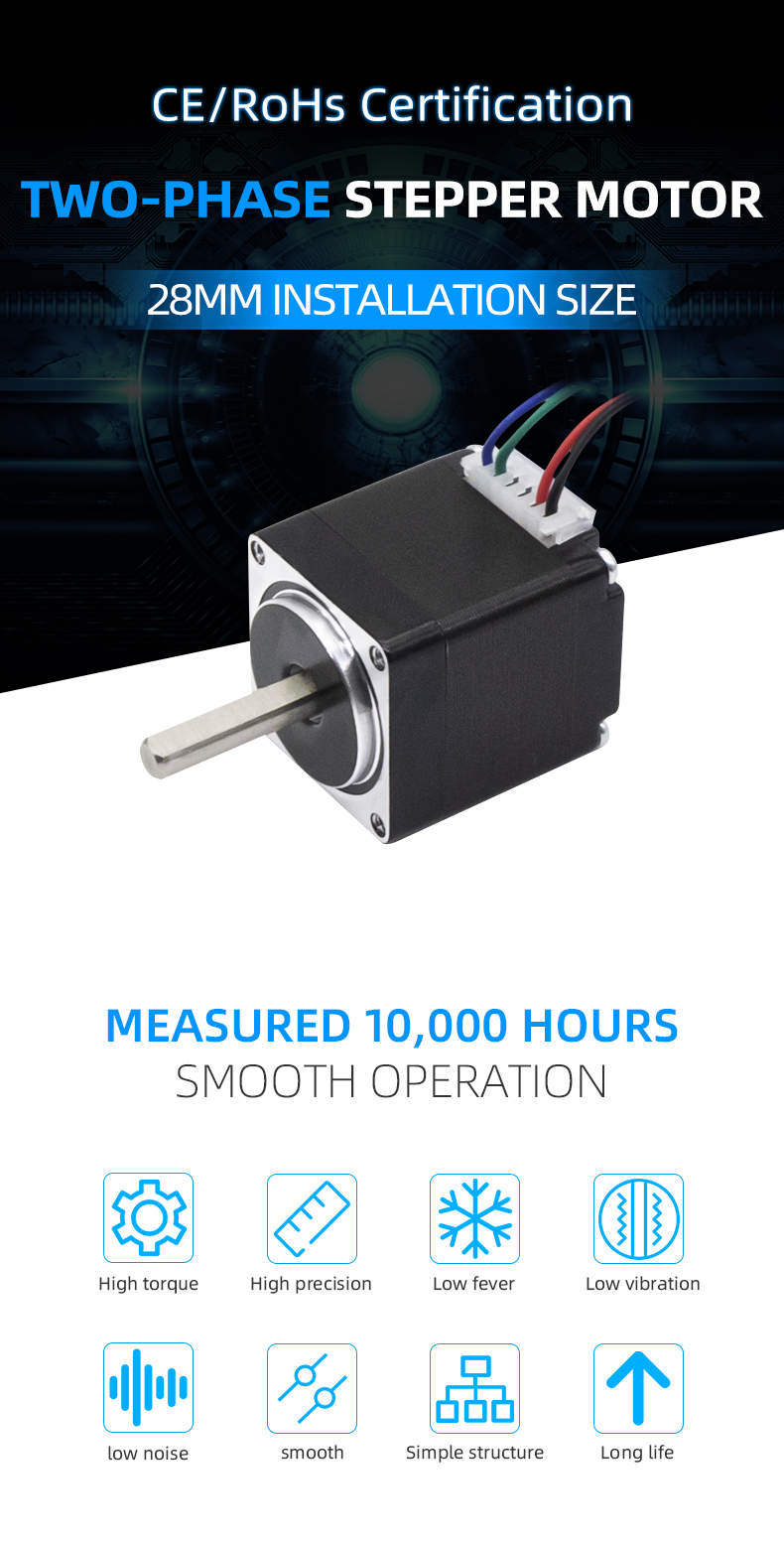 Radial load 28N 20mm from flange Hybrid Nema 11 Stepping Motor With Driver Motor stepper