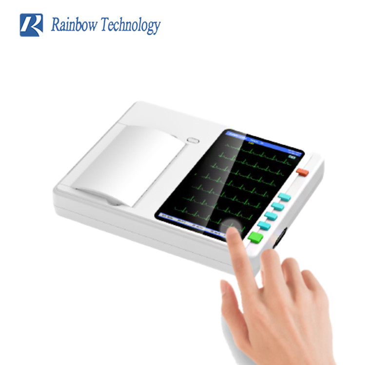 AC 110-230V Touch Screen 6 Channels Medical ECG EKG Machine Net Weight 1.3kg