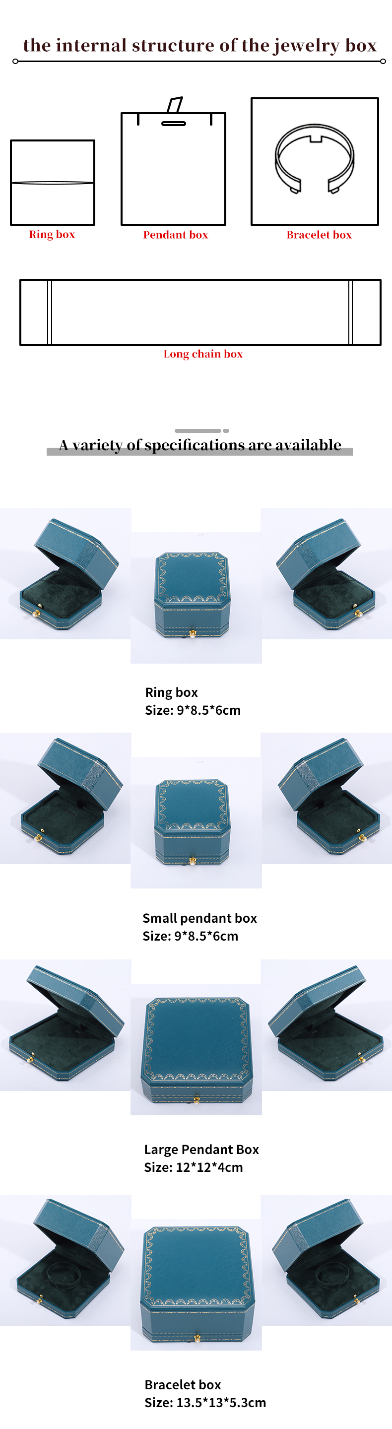 Customized Color Paper Velvet Jewelry Packaging Box For Bracelet Earrings Necklace Ring