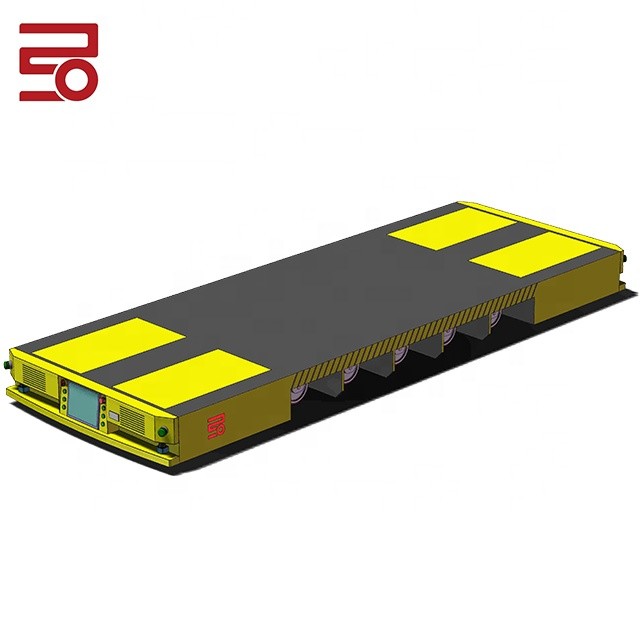 50T Heavy Load Automated Guided Vehicle 500Ah Battery Power Trackless Transfer Cart