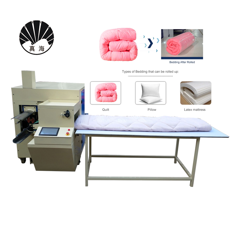 Semi Automatic Blanket Rolling Packing Machine Pneumatic Driven