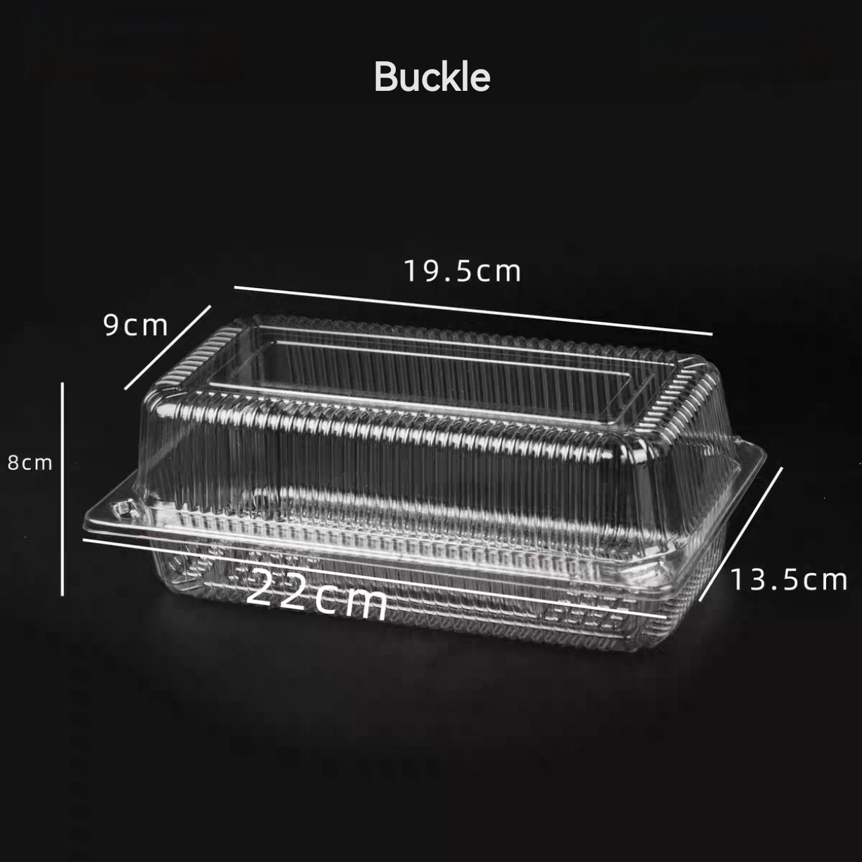 Disposable PET Plastic Transparent Clam Shell Hinge Vacuum Formed Cake Pastry Baking Takeout Clear Box Cover