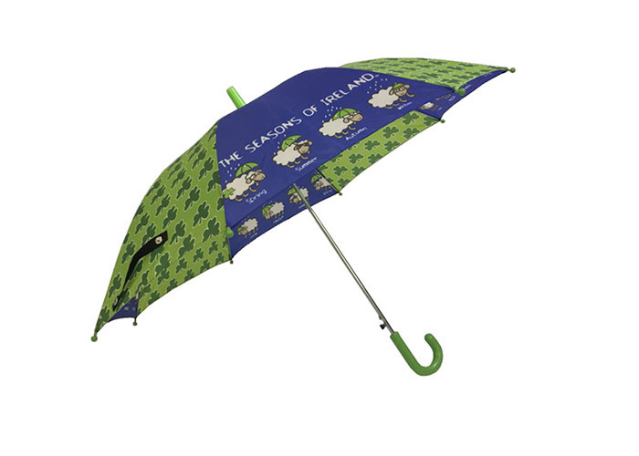 Automatic Kids Compact Umbrella Polyeser Materials CMYK Full Printing Metal Ribs